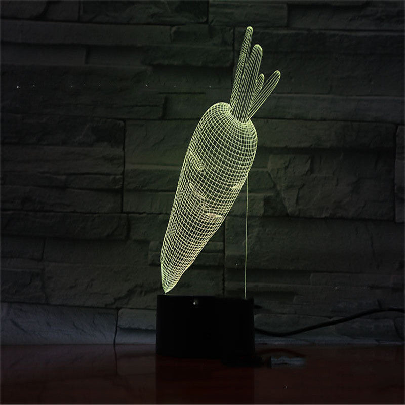 Touch Remote Control Bedroom Bedside 3d Night Light - One Red Hill